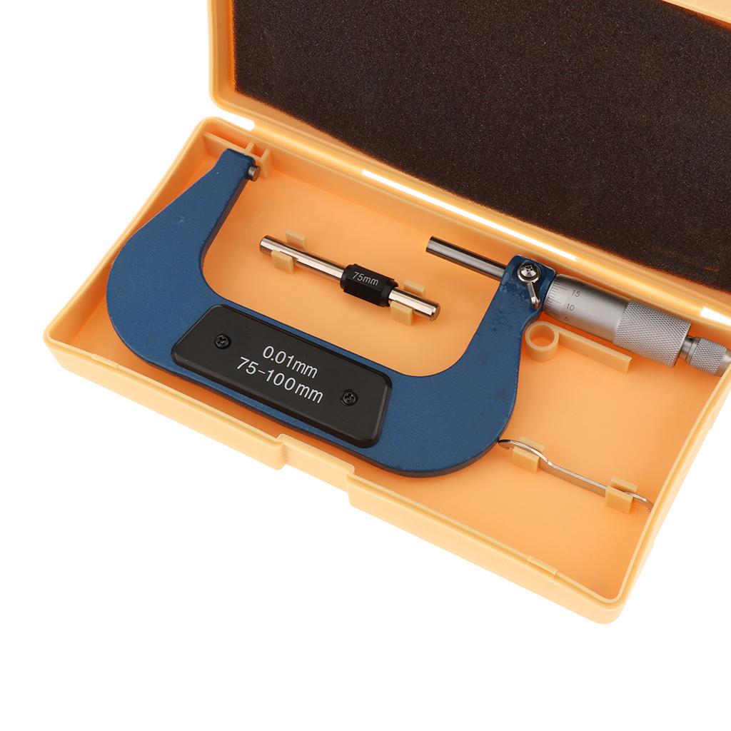 Outside Micrometer Gauge Vernier Caliper Measuring Tools Gauge 75-100mm