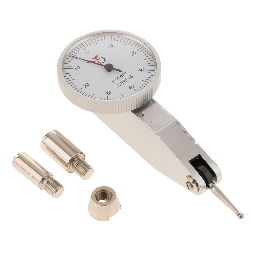 Precise Lever Dial Test Indicator Gauge Meter Measuring Tool 0-0.8mm, 0.01mm with Storage Case