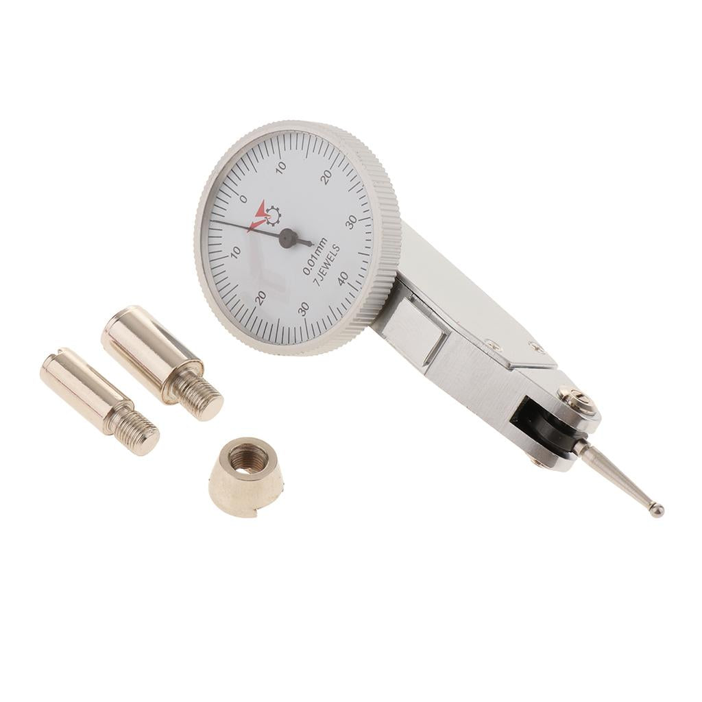 Precise Lever Dial Test Indicator Gauge Meter Measuring Tool 0-0.8mm, 0.01mm with Storage Case