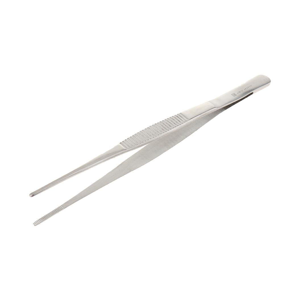 Long Stainless Steel Straight Tweezers for Detailed Work 20cm Length A