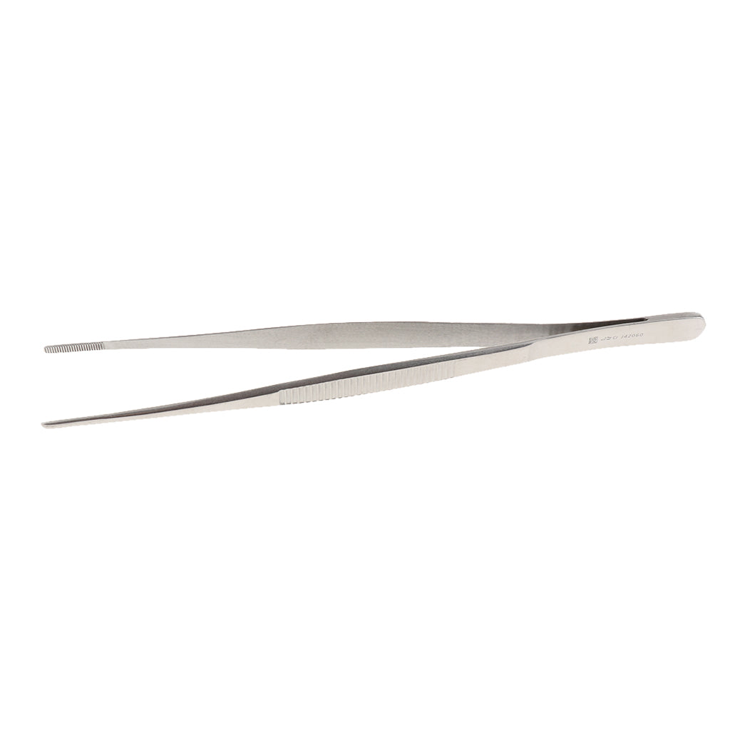 Long Stainless Steel Straight Tweezers for Detailed Work 22cm Length A