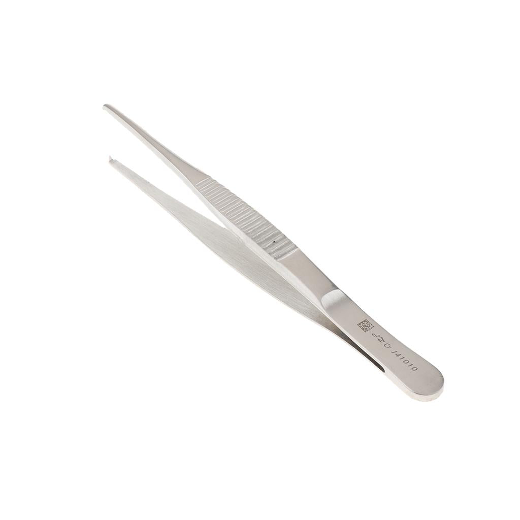 Long Stainless Steel Straight Tweezers for Detailed Work 12.5cm Length B