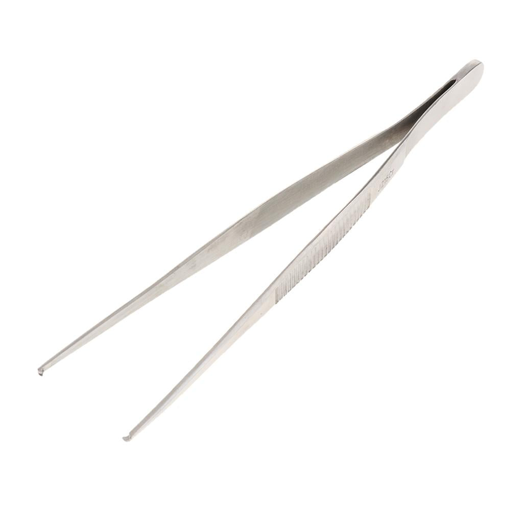 Long Stainless Steel Straight Tweezers for Detailed Work 20cm Length B