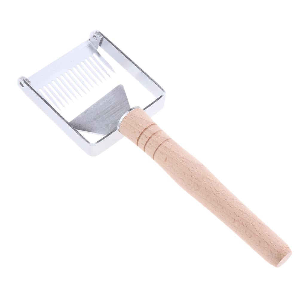 Stainless Steel Tines Uncapping Fork With wooden Handle 24cm