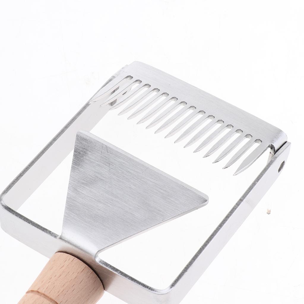 Stainless Steel Tines Uncapping Fork With wooden Handle 24cm