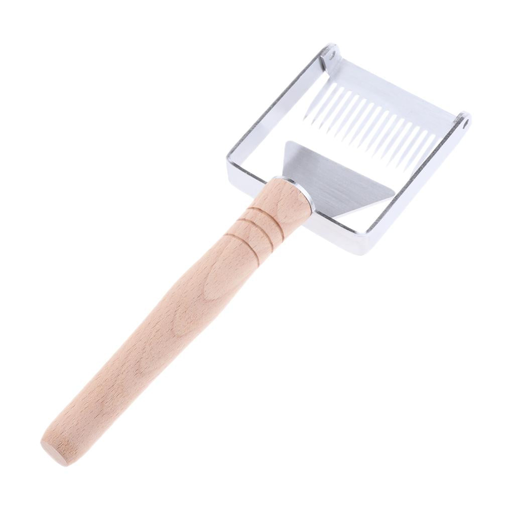 Stainless Steel Tines Uncapping Fork With wooden Handle 24cm