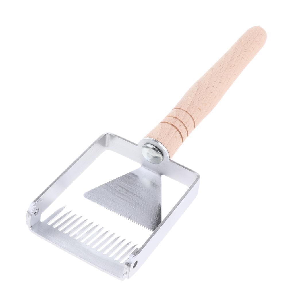 Stainless Steel Tines Uncapping Fork With wooden Handle 24cm