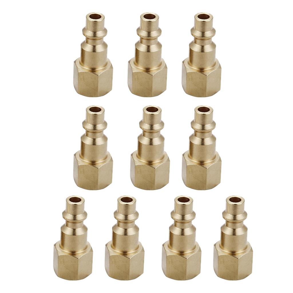 10pcs 1/4 inches Industrial Female/Male Thread Quick Coupler Plugs  Female