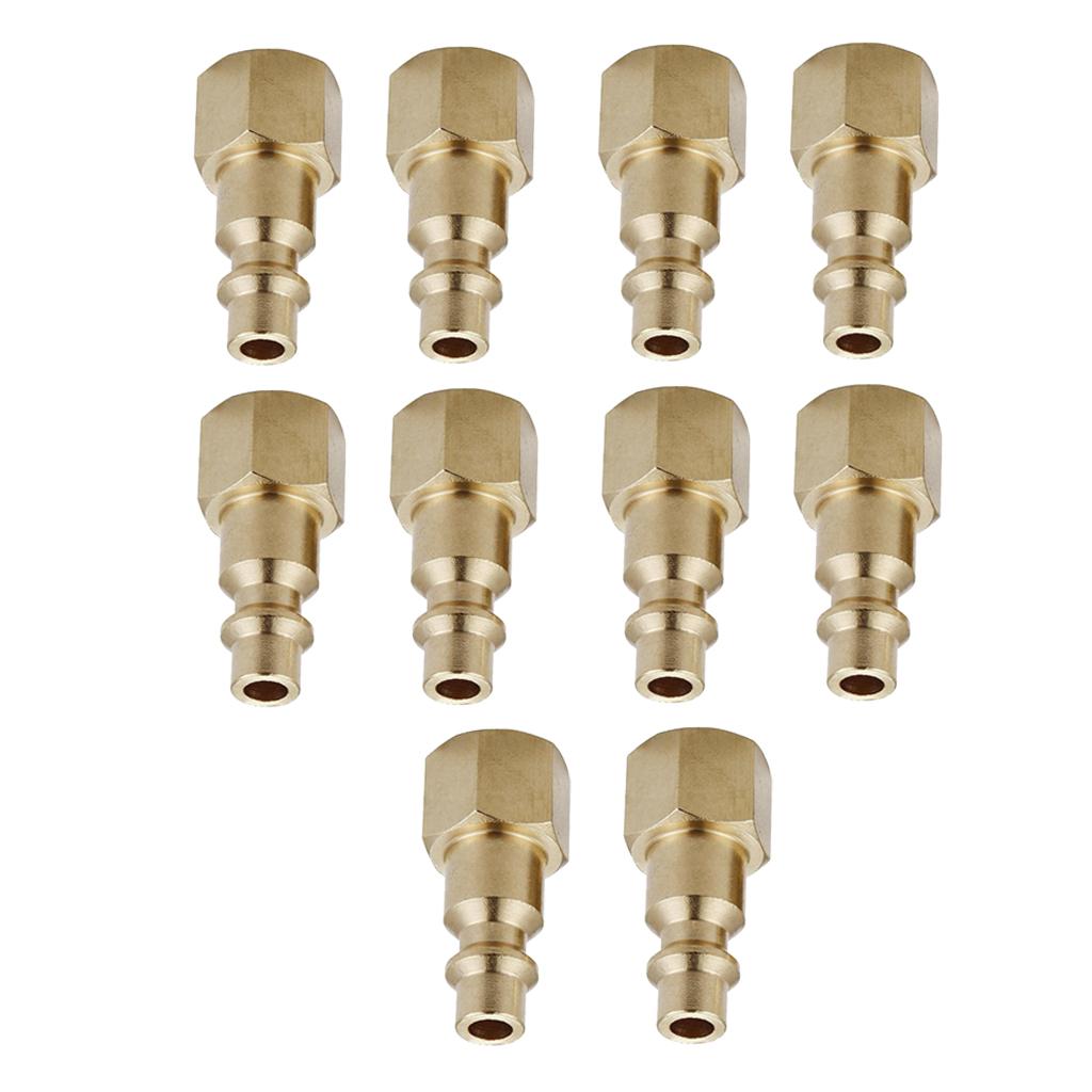 10pcs 1/4 inches Industrial Female/Male Thread Quick Coupler Plugs  Female