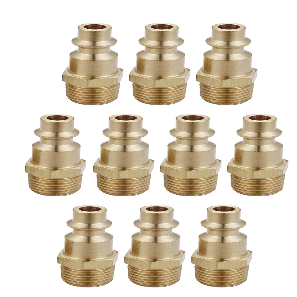 10pcs 1/4 inches Industrial Female/Male Thread Quick Coupler Plugs  Male