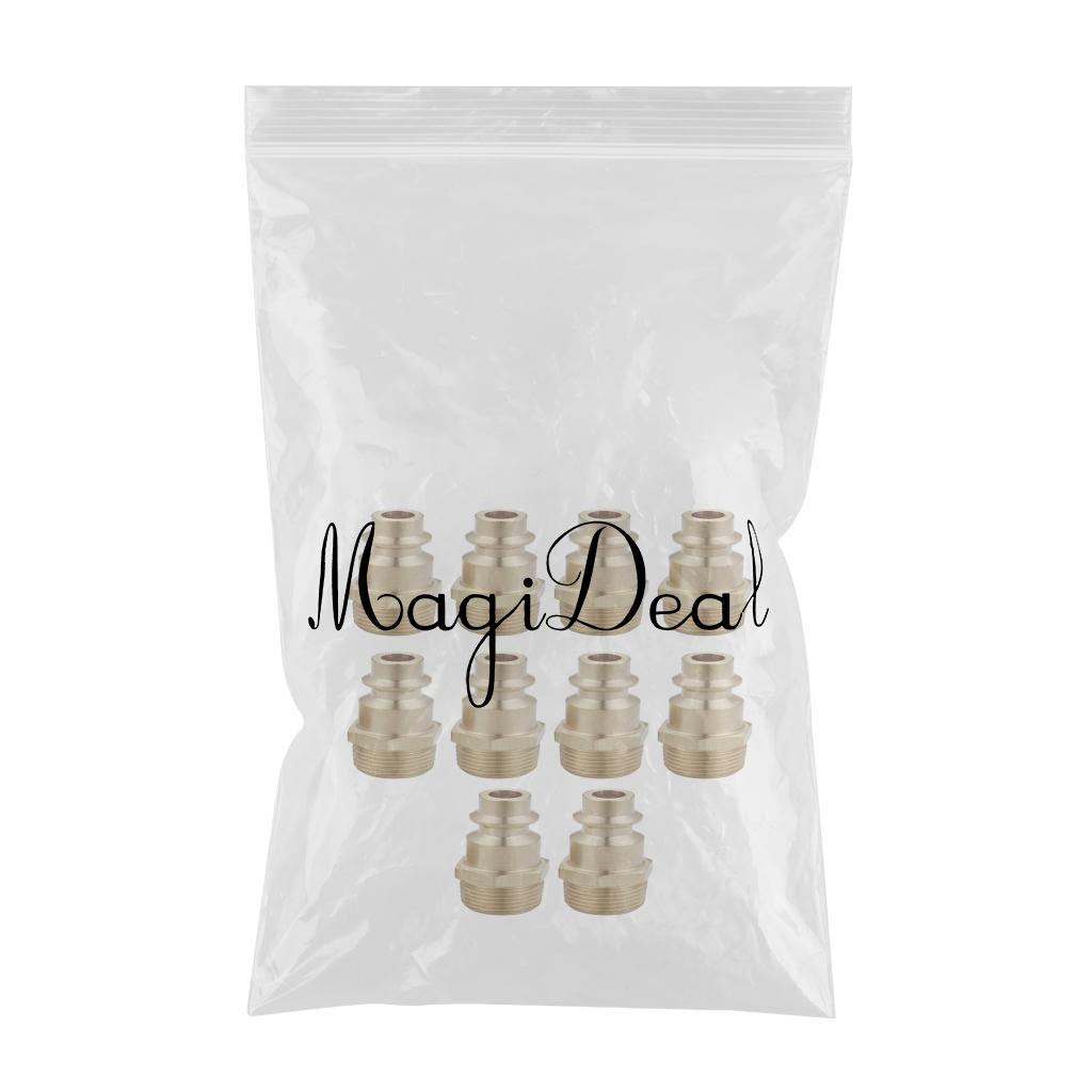 10pcs 1/4 inches Industrial Female/Male Thread Quick Coupler Plugs  Male