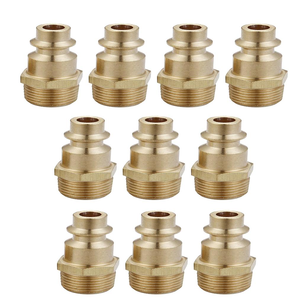 10pcs 1/4 inches Industrial Female/Male Thread Quick Coupler Plugs  Male