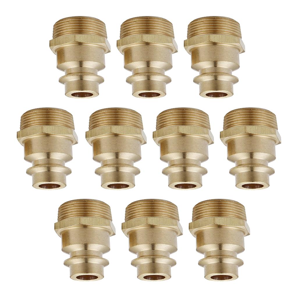 10pcs 1/4 inches Industrial Female/Male Thread Quick Coupler Plugs  Male