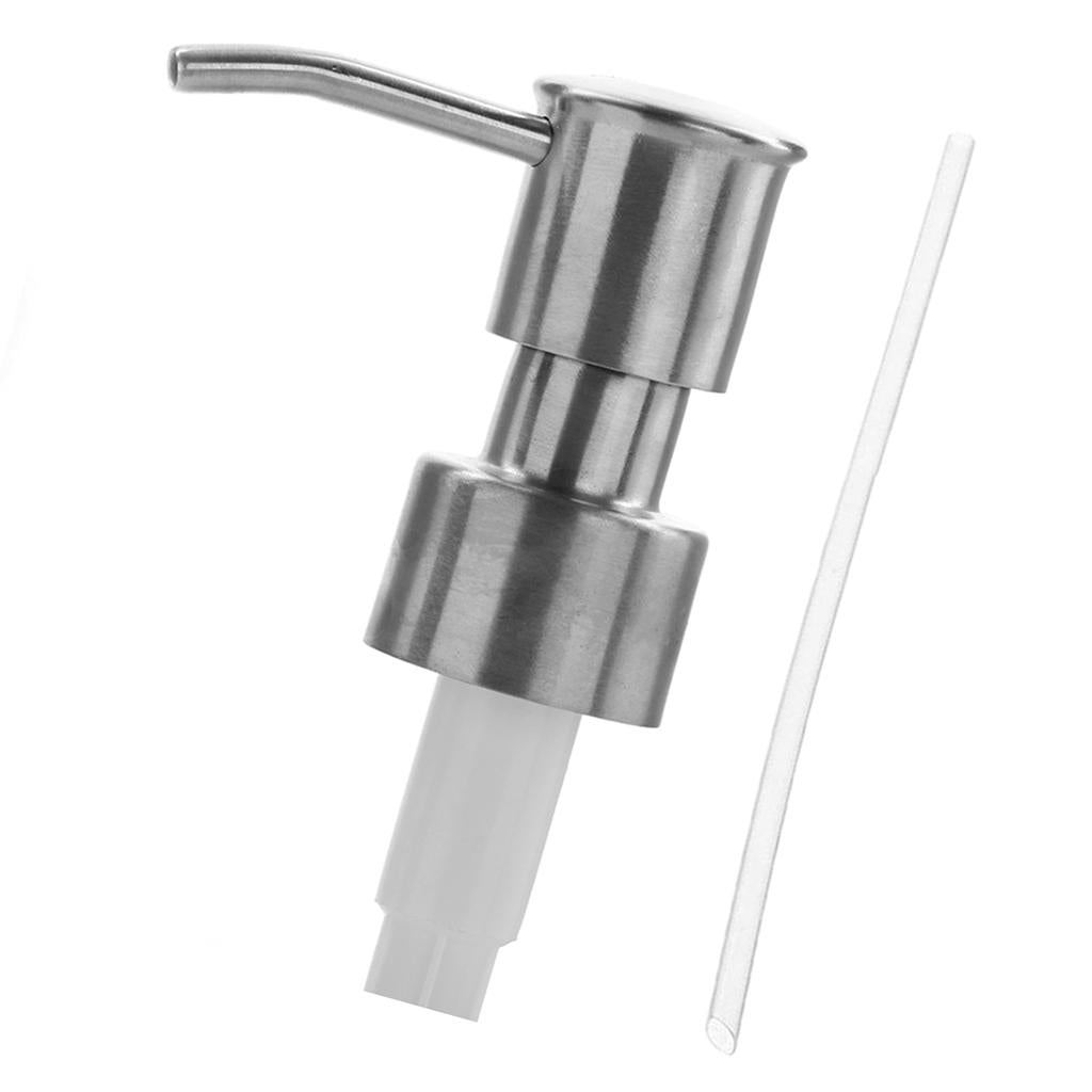 Stainless Steel Soap Pump Liquid Lotion Dispenser Replacement Jar Tube A