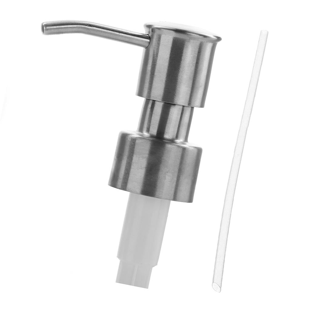 Stainless Steel Soap Pump Liquid Lotion Dispenser Replacement Jar Tube A