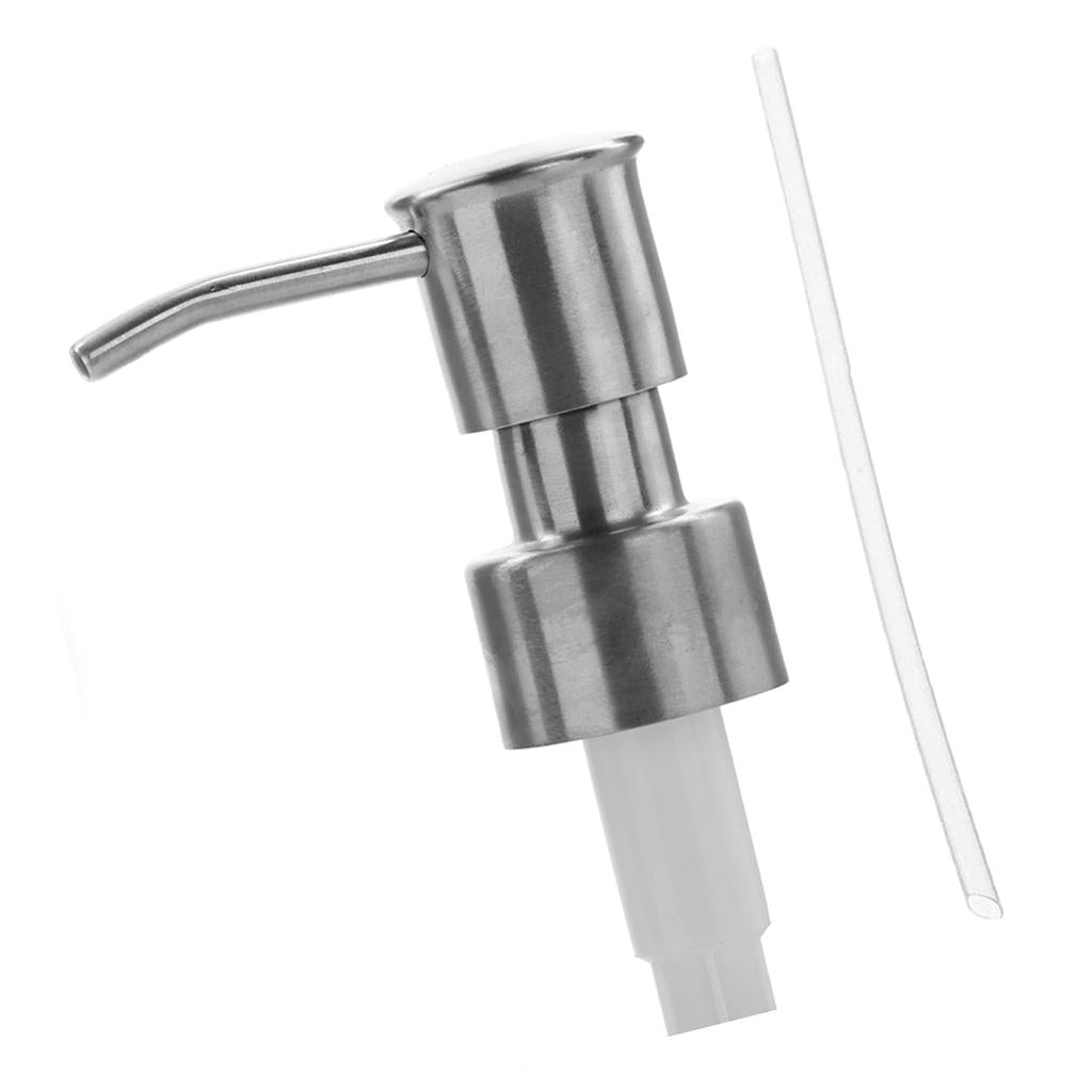 Stainless Steel Soap Pump Liquid Lotion Dispenser Replacement Jar Tube A