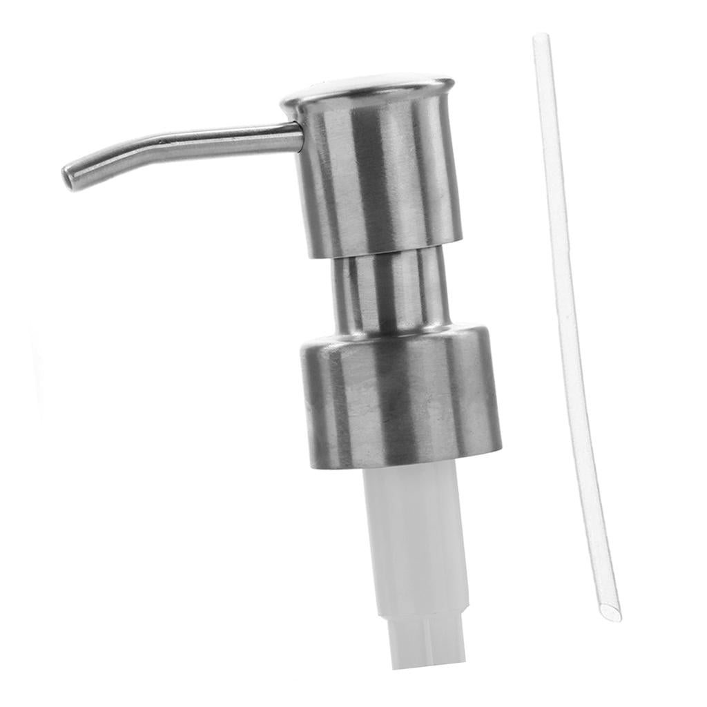 Stainless Steel Soap Pump Liquid Lotion Dispenser Replacement Jar Tube A