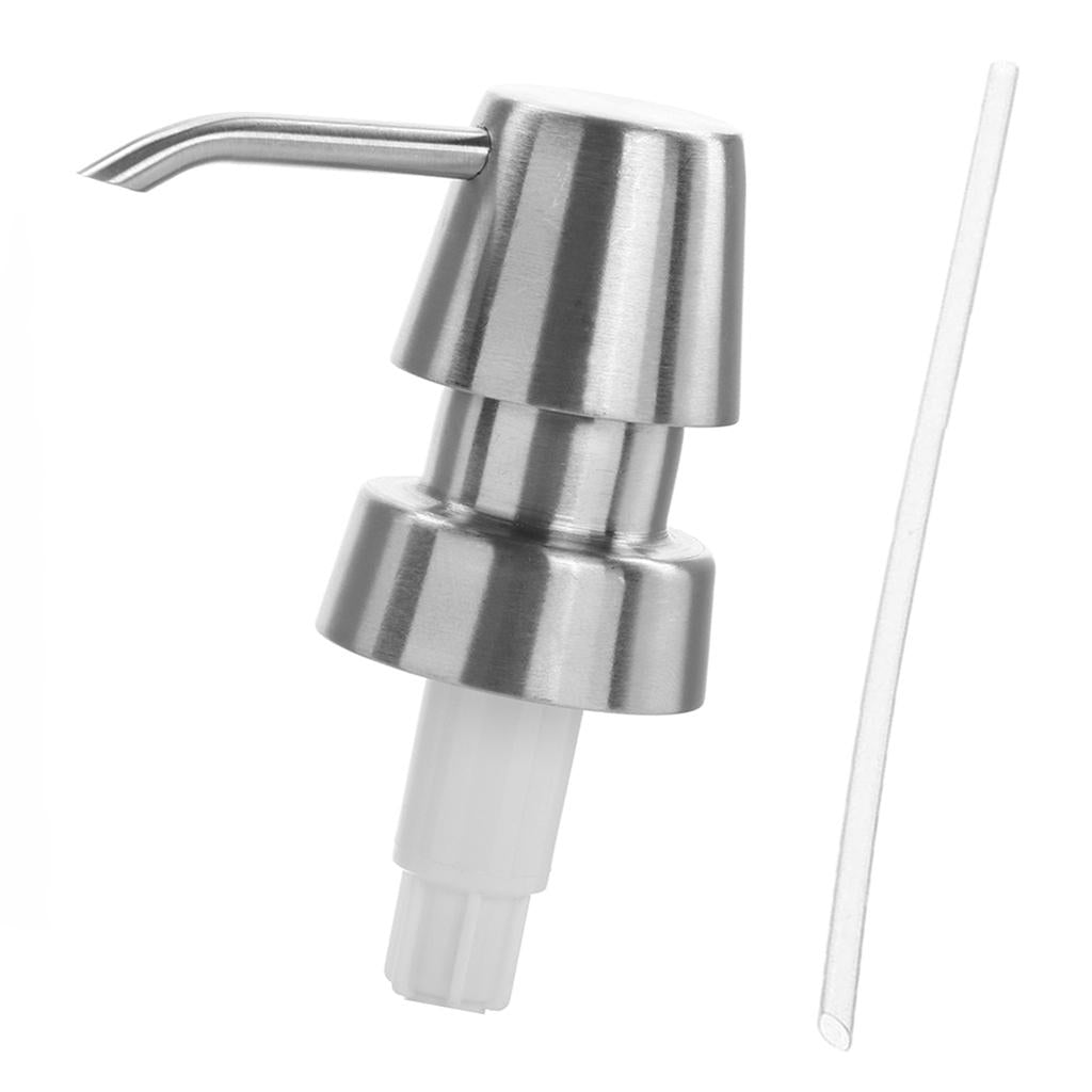 Stainless Steel Soap Pump Liquid Lotion Dispenser Replacement Jar Tube B