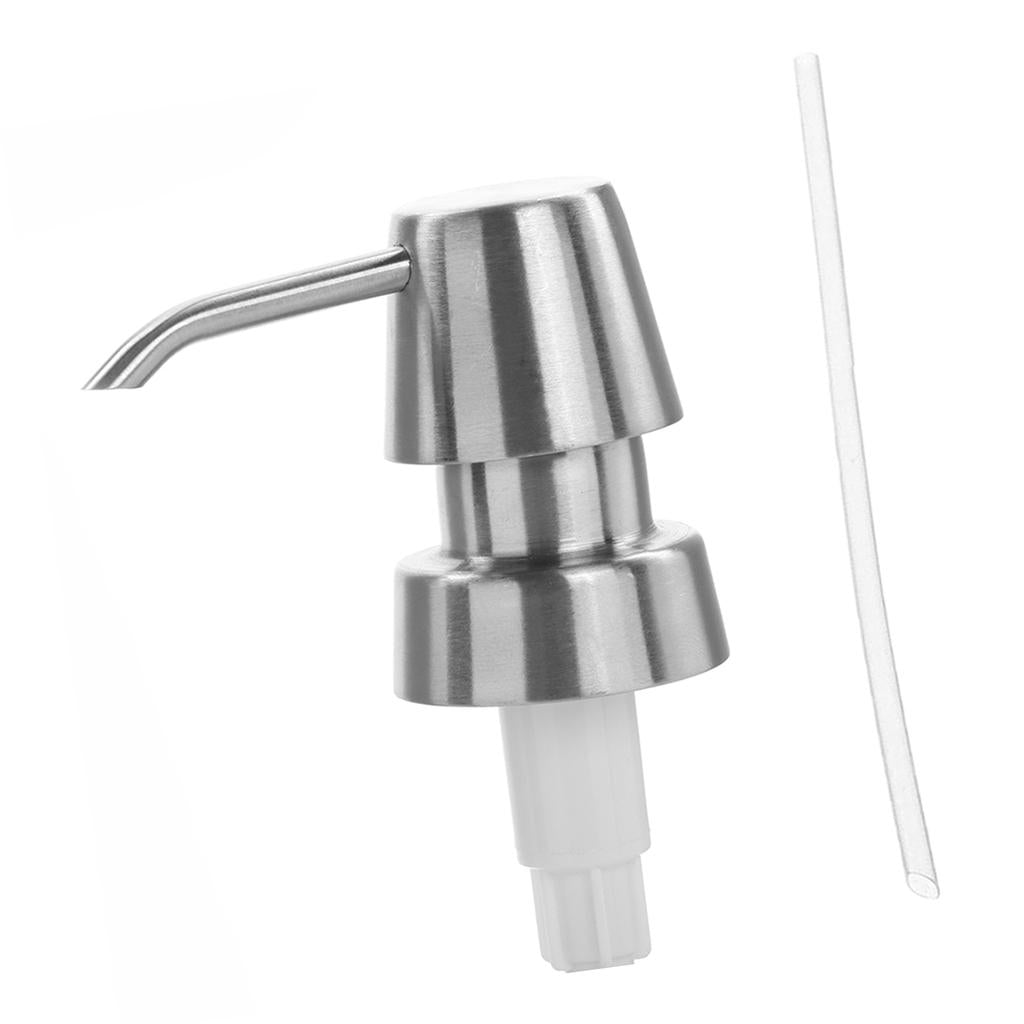 Stainless Steel Soap Pump Liquid Lotion Dispenser Replacement Jar Tube B