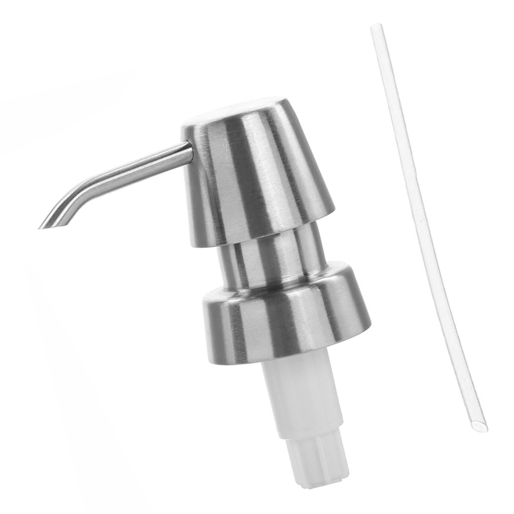 Stainless Steel Soap Pump Liquid Lotion Dispenser Replacement Jar Tube B