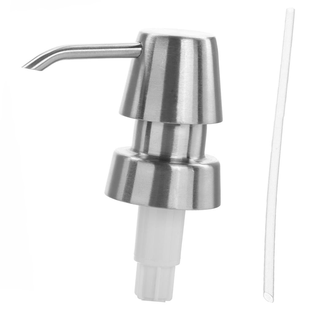 Stainless Steel Soap Pump Liquid Lotion Dispenser Replacement Jar Tube B