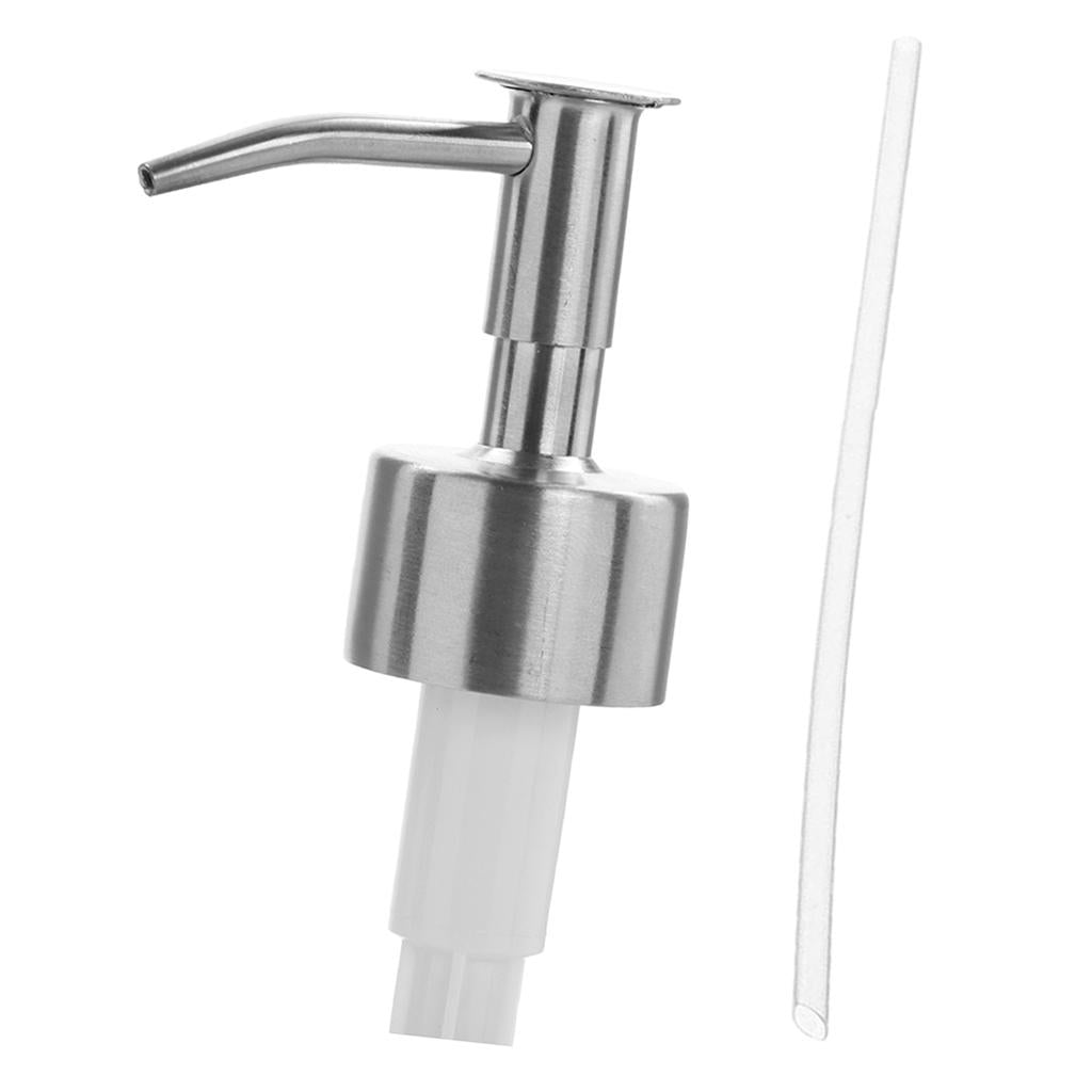 Stainless Steel Soap Pump Liquid Lotion Dispenser Replacement Jar Tube C