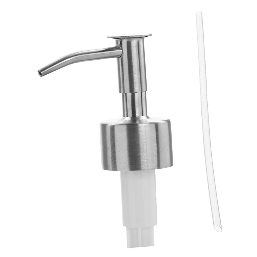 Stainless Steel Soap Pump Liquid Lotion Dispenser Replacement Jar Tube C