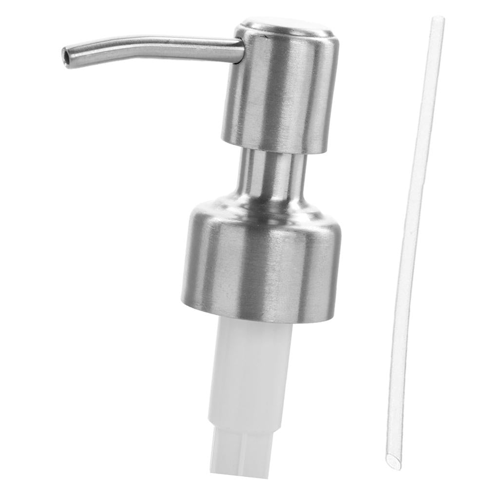 Stainless Steel Soap Pump Liquid Lotion Dispenser Replacement Jar Tube D