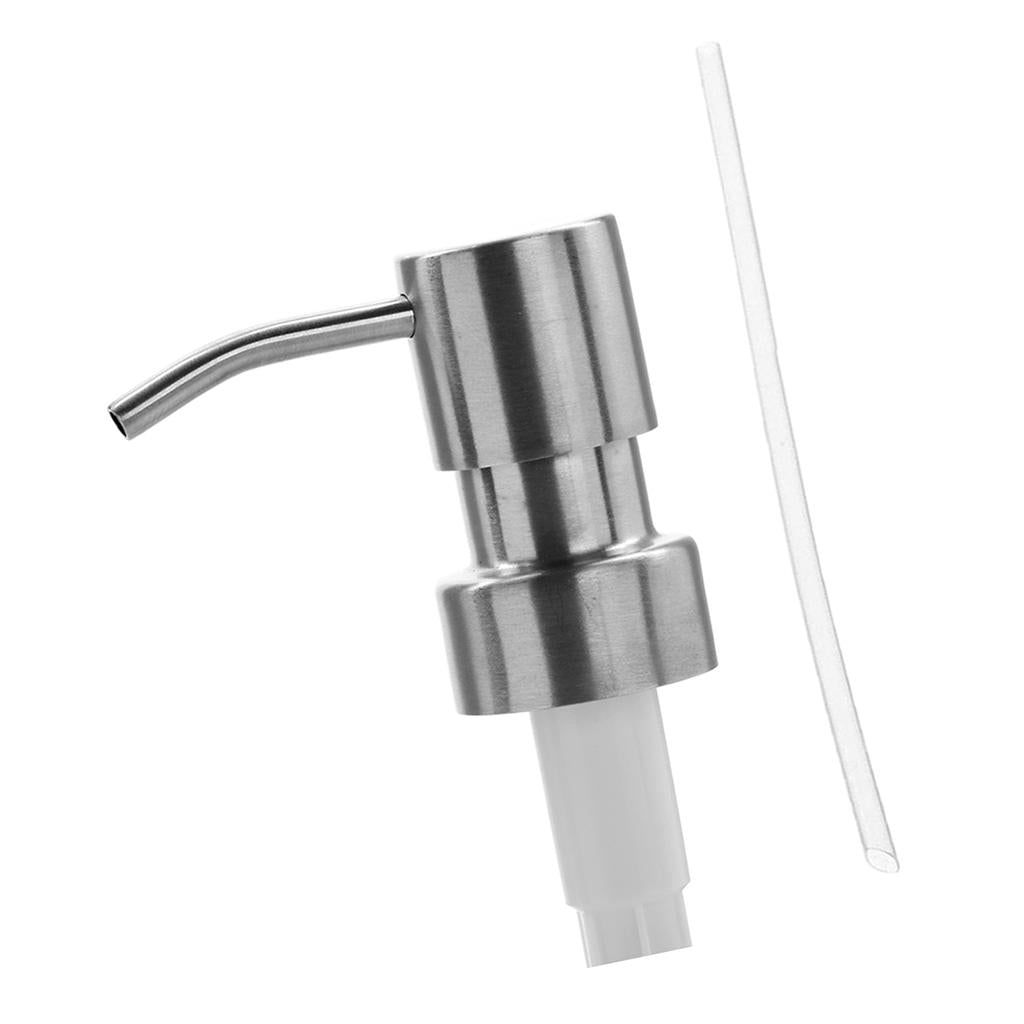 Stainless Steel Soap Pump Liquid Lotion Dispenser Replacement Jar Tube F