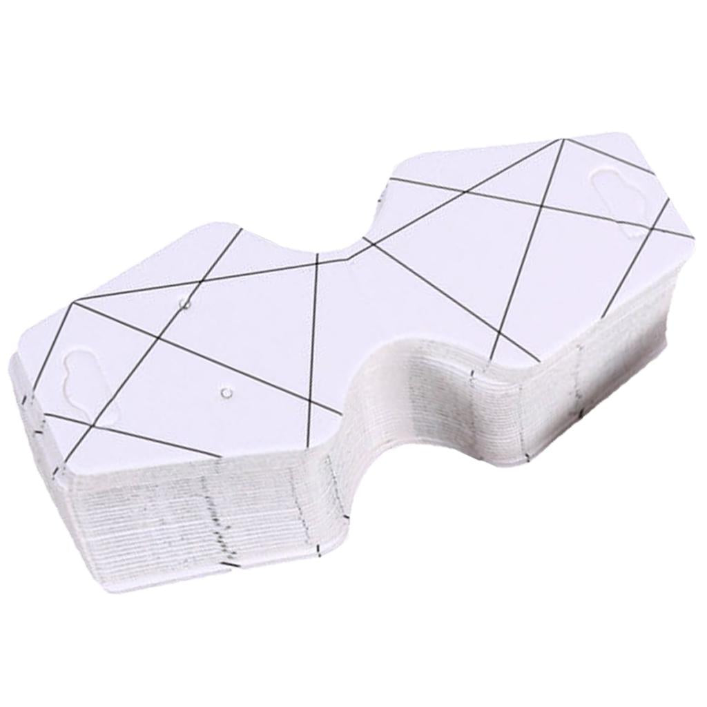 100PCS Paper Jewelry Earrings Display Packaging Fold Cards Self-Seal 7