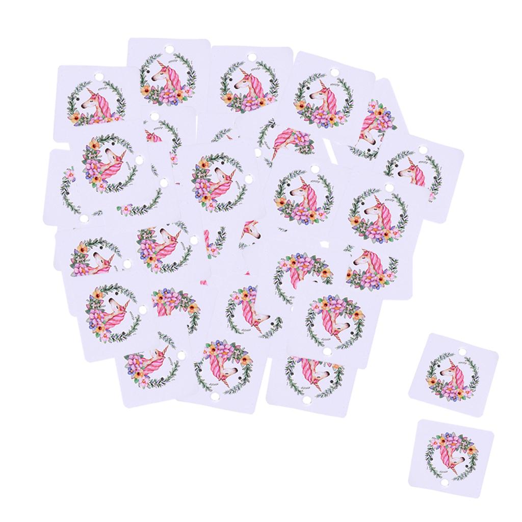 100pcs Jewelry Display Cards Earring Ear Studs Hanging Holder Unicorn