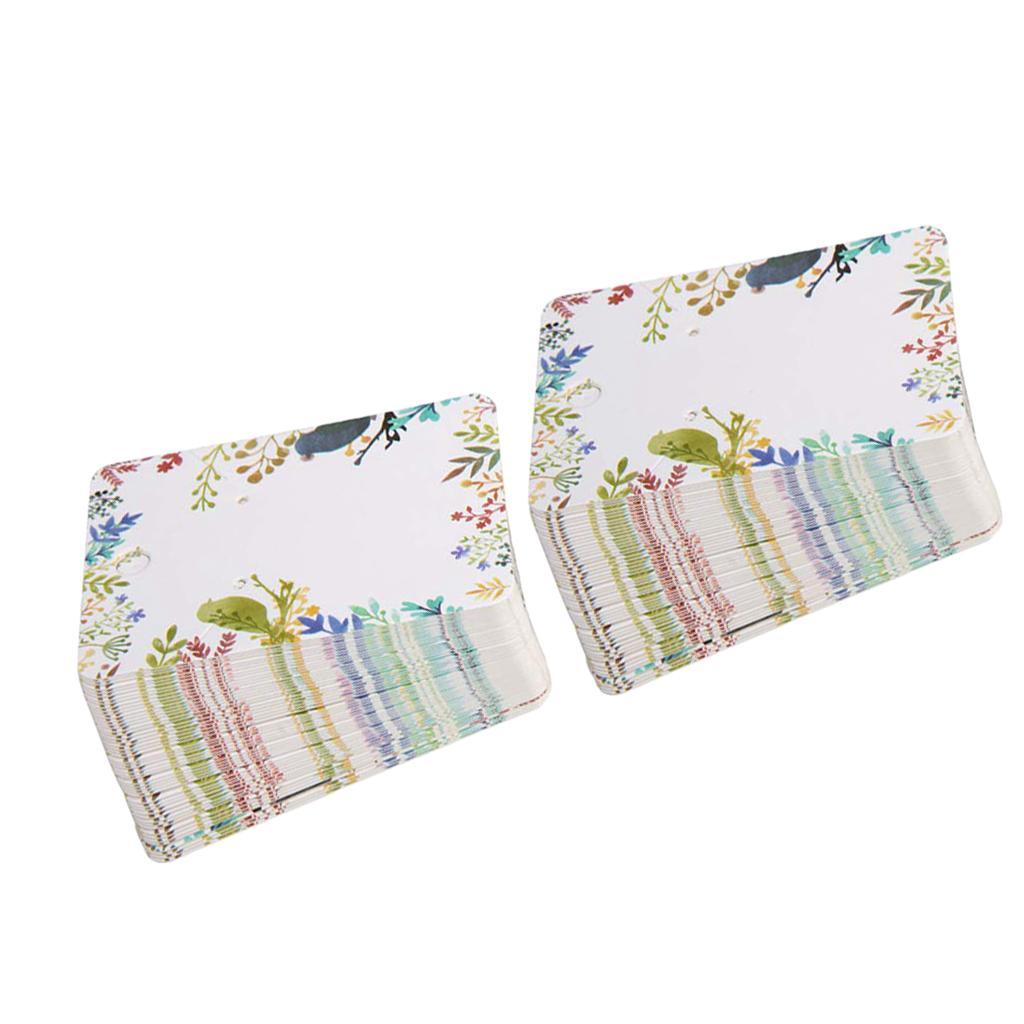 5*7 cm Color Printing Creative Earring Packaging Cards Colorful leaves