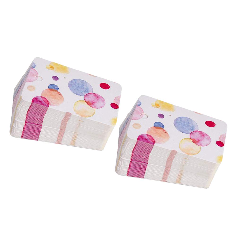 5*7 cm Color Printing Creative Earring Packaging Cards Colorful Circles