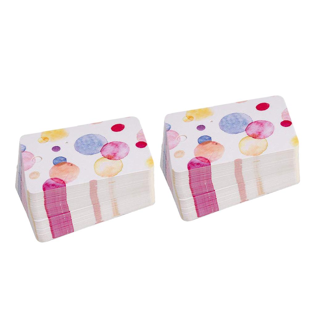 5*7 cm Color Printing Creative Earring Packaging Cards Colorful Circles