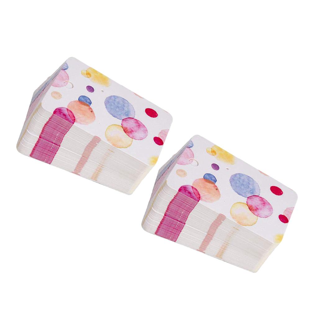 5*7 cm Color Printing Creative Earring Packaging Cards Colorful Circles