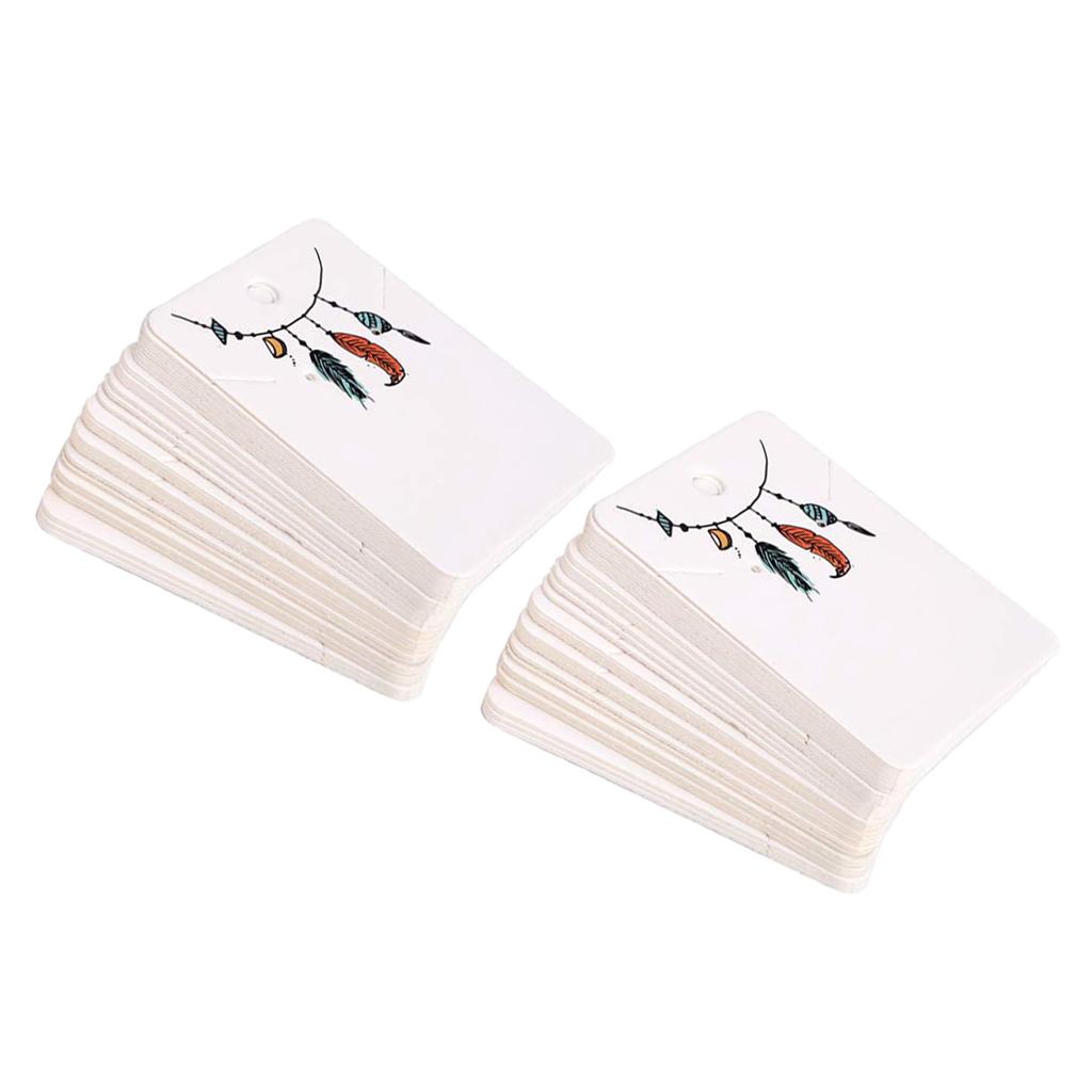 5*7 cm Color Printing Creative Earring Packaging Cards Three Feathers