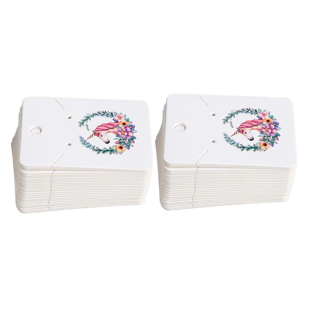 5*7 cm Color Printing Creative Earring Packaging Cards Unicorns