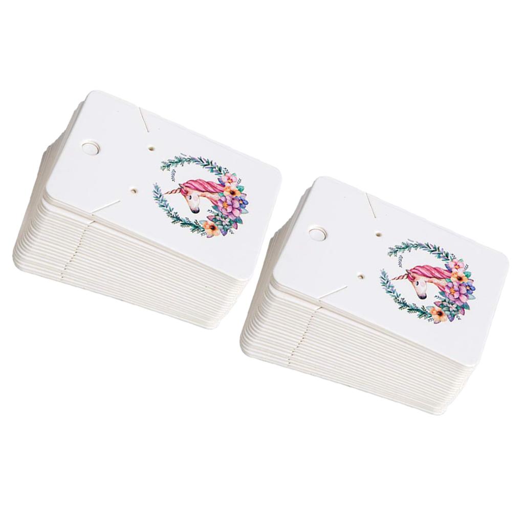 5*7 cm Color Printing Creative Earring Packaging Cards Unicorns