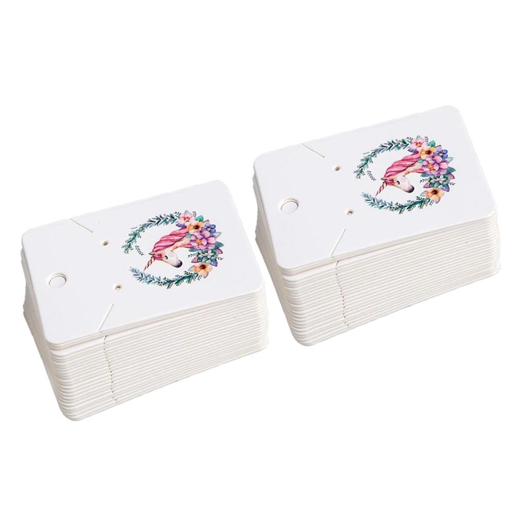 5*7 cm Color Printing Creative Earring Packaging Cards Unicorns