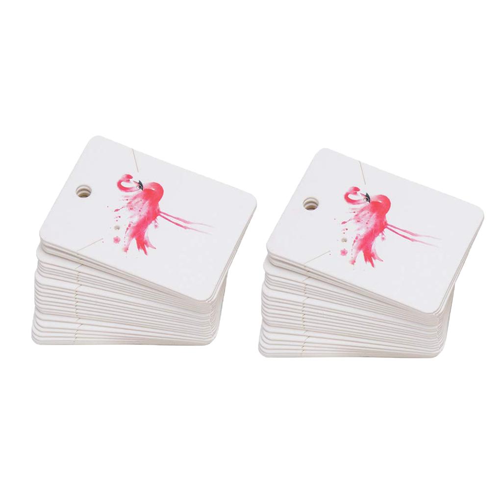 5*7 cm Color Printing Creative Earring Packaging Cards Flamingos