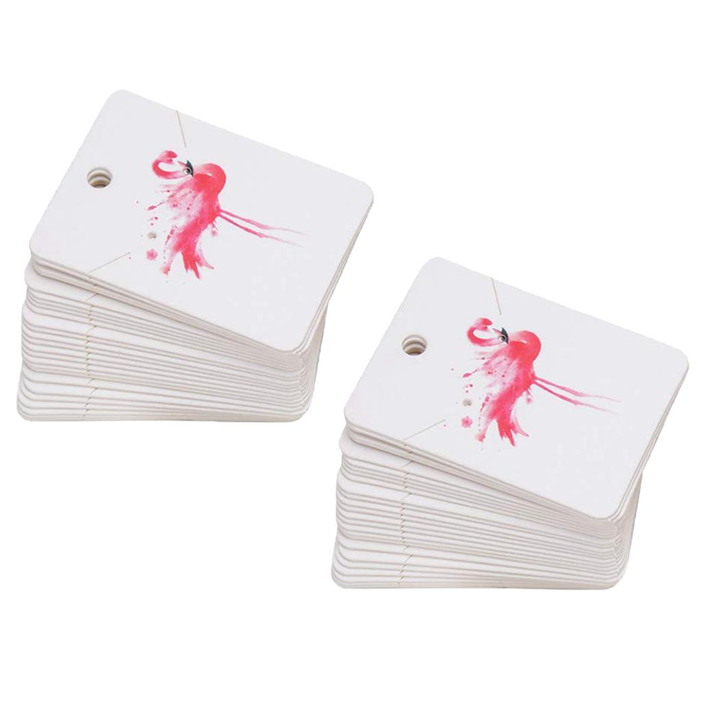 5*7 cm Color Printing Creative Earring Packaging Cards Flamingos