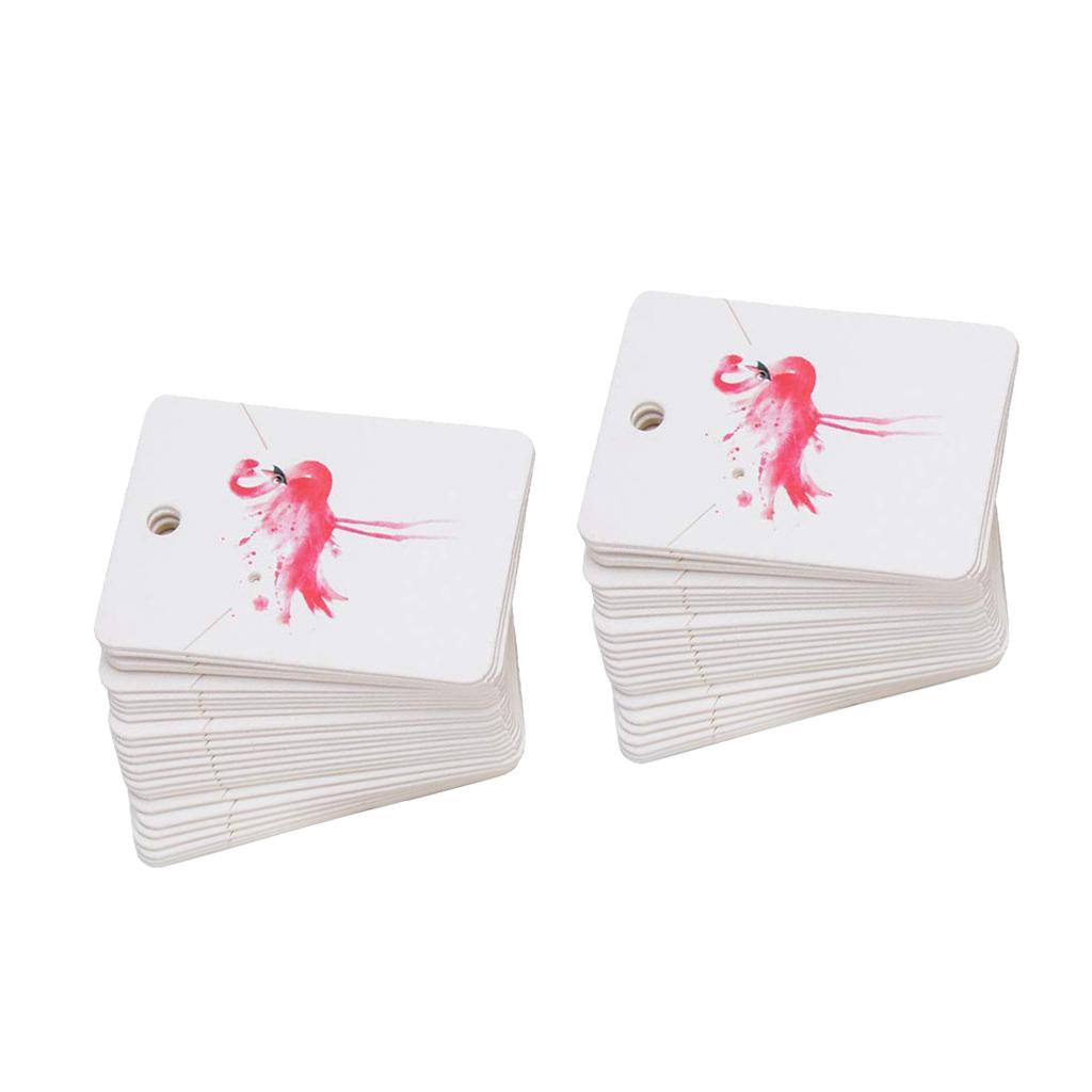 5*7 cm Color Printing Creative Earring Packaging Cards Flamingos