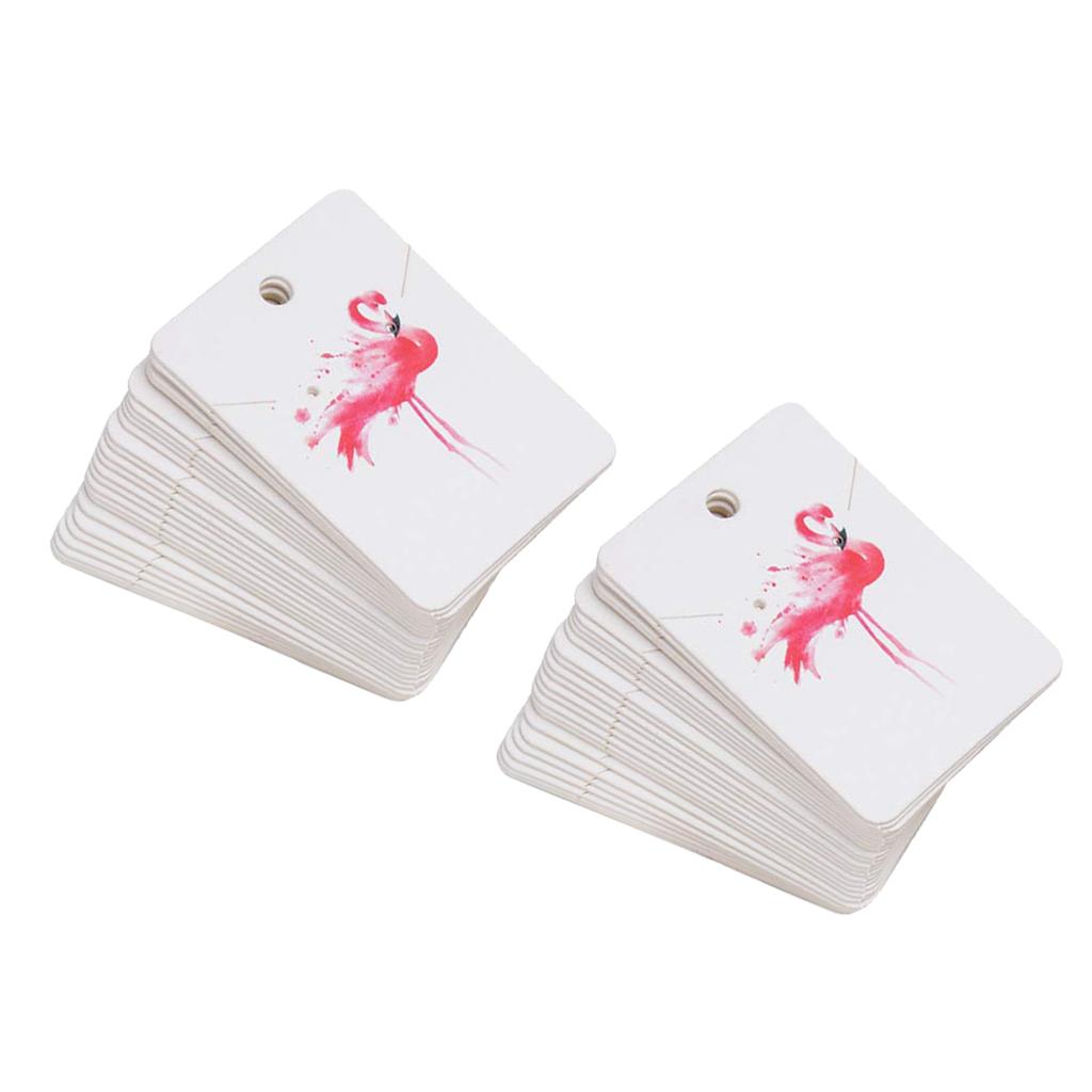 5*7 cm Color Printing Creative Earring Packaging Cards Flamingos