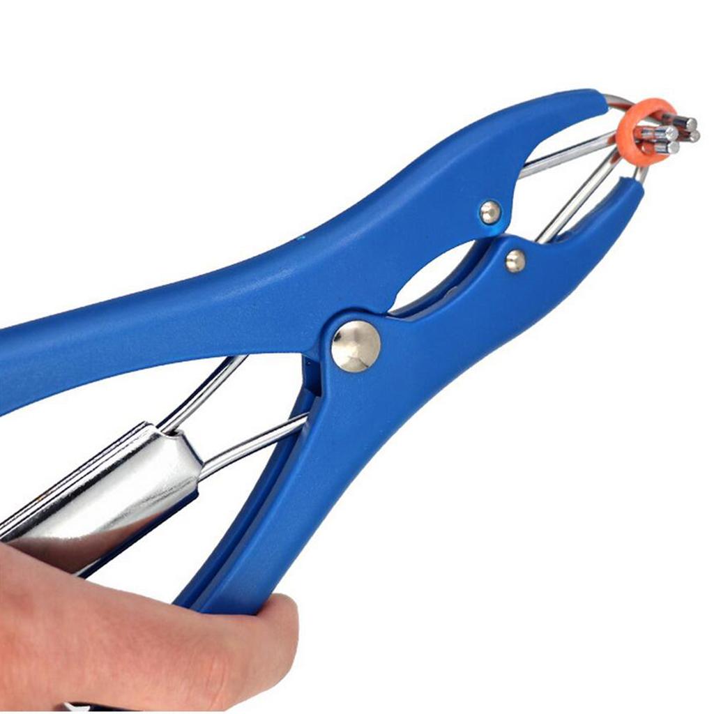 Castrator Plier Elastrator Tool Dock Tail with 100 Rings for Cattle Goat