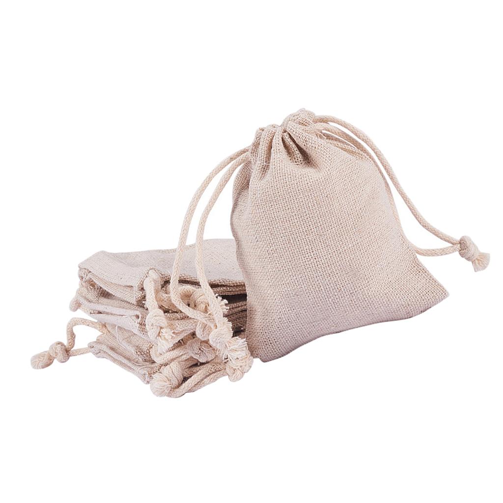 30 Pieces Burlap Bag with Drawstring Jute Gift Bag Jewelry Pouches Sacks Bag