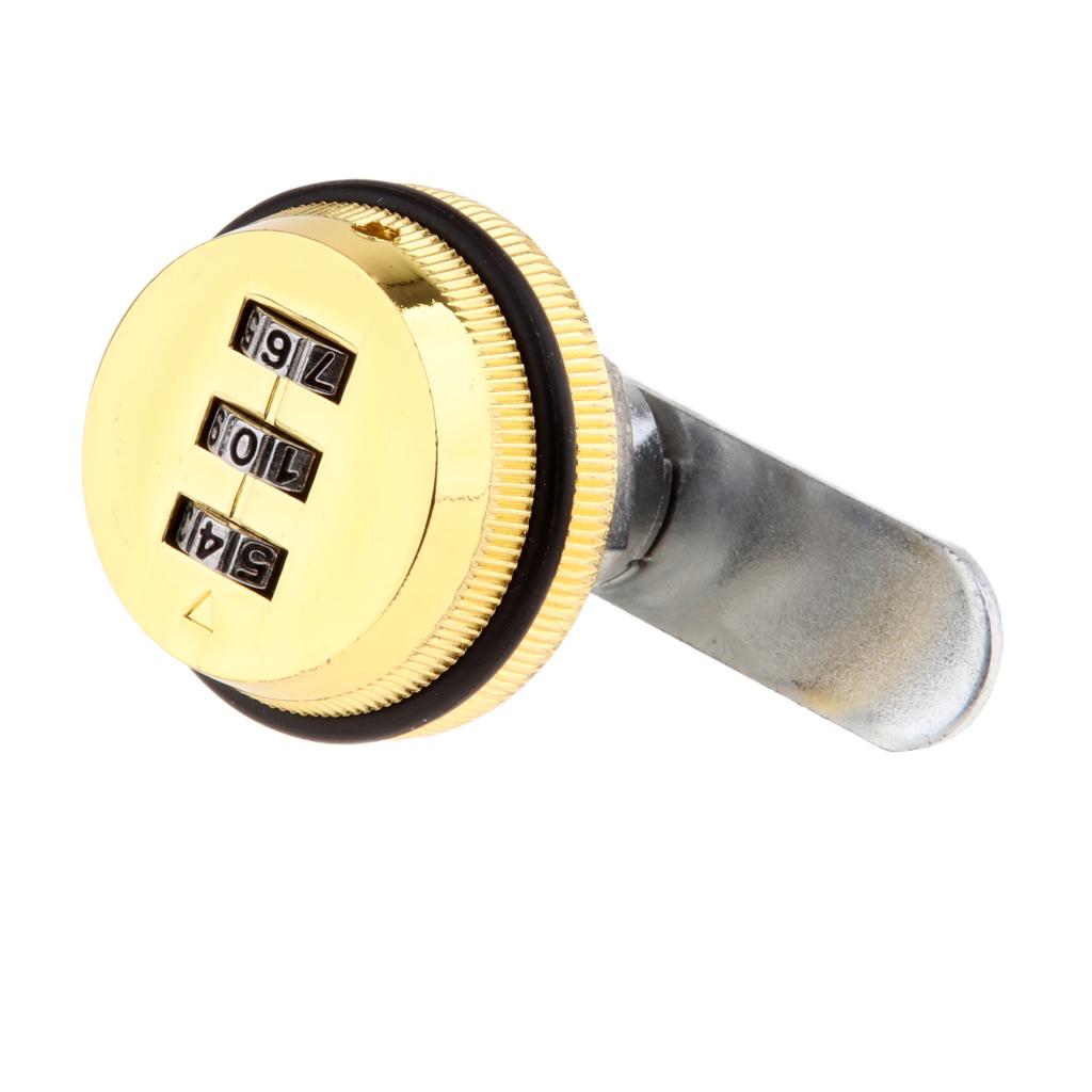 Combination Cam Lock Tongue Camlock for Mailbox Cabinet Door Gold