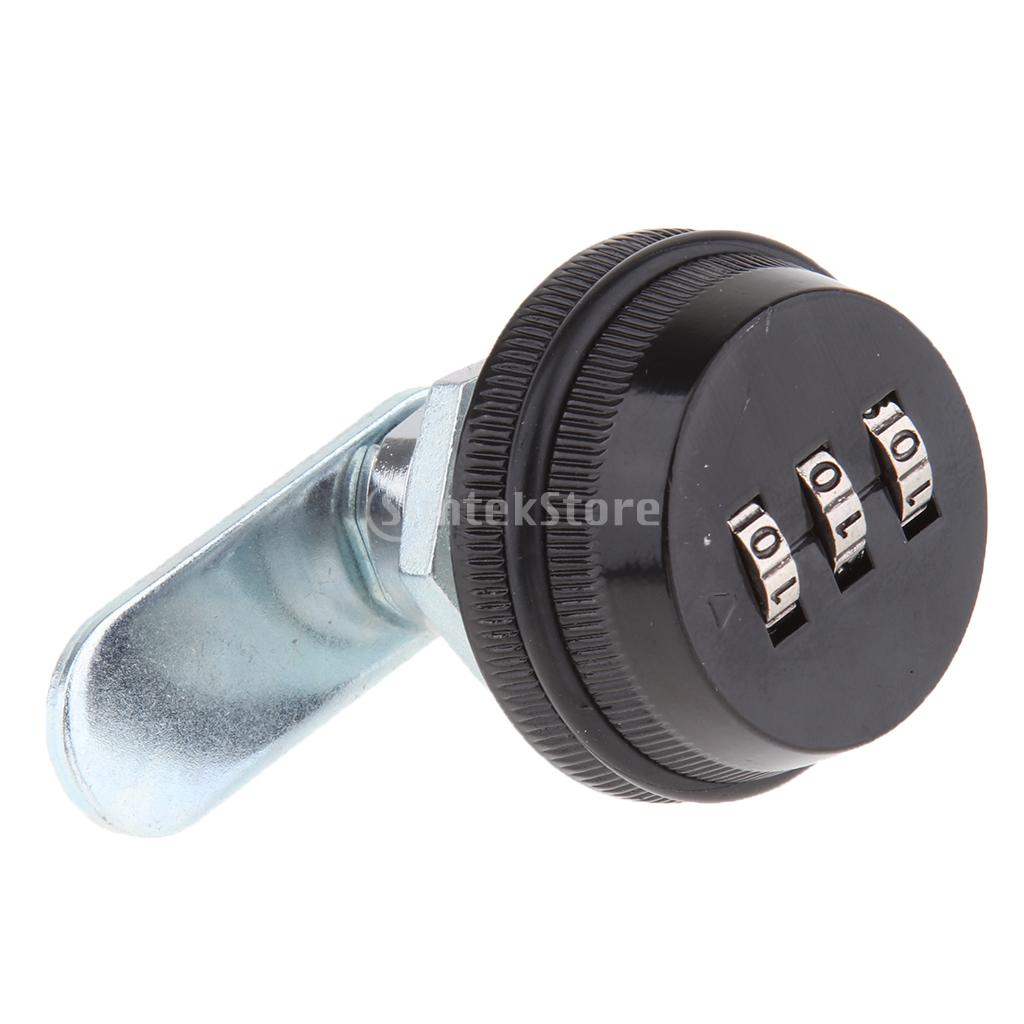 Combination Cam Lock Tongue Camlock for Mailbox Cabinet Door Black