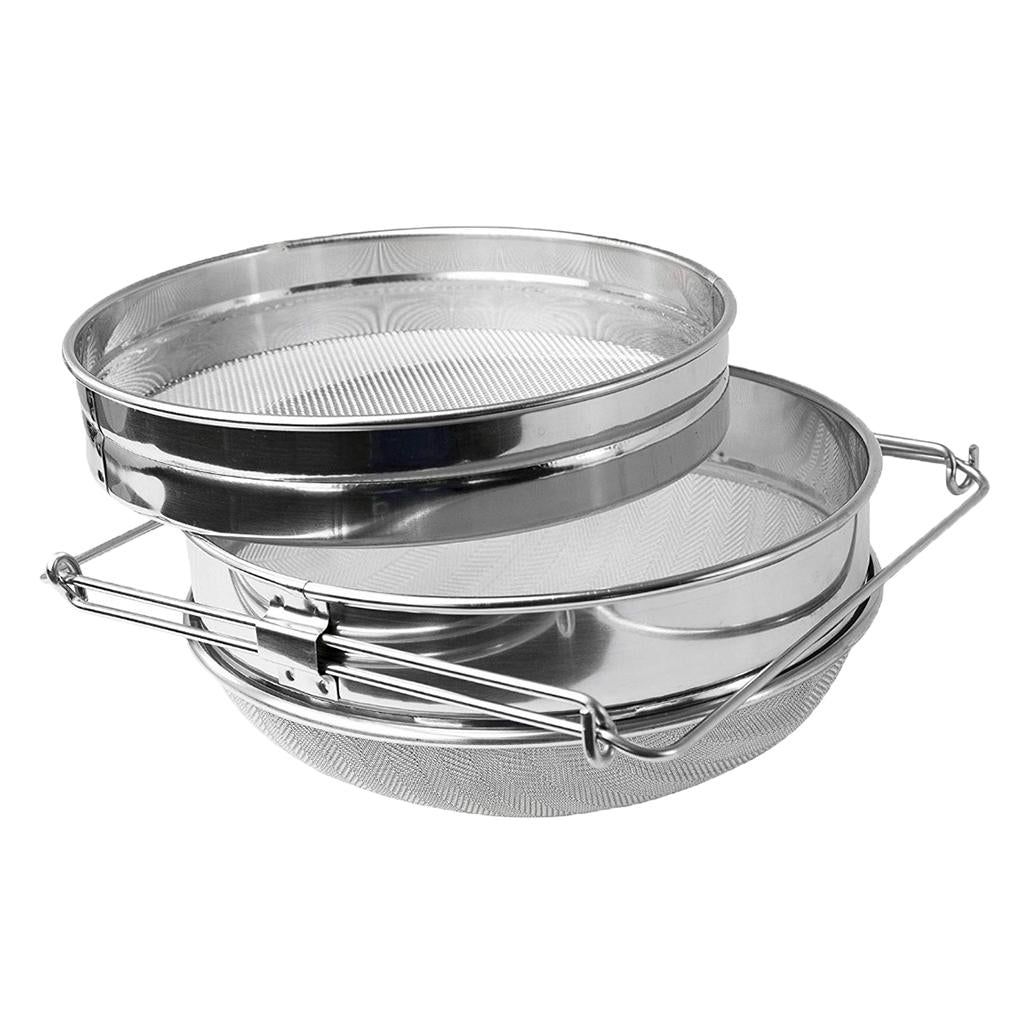 Honey Strainer Double Sieve Filter Stainless Steel Beekeeping Equipment Tool