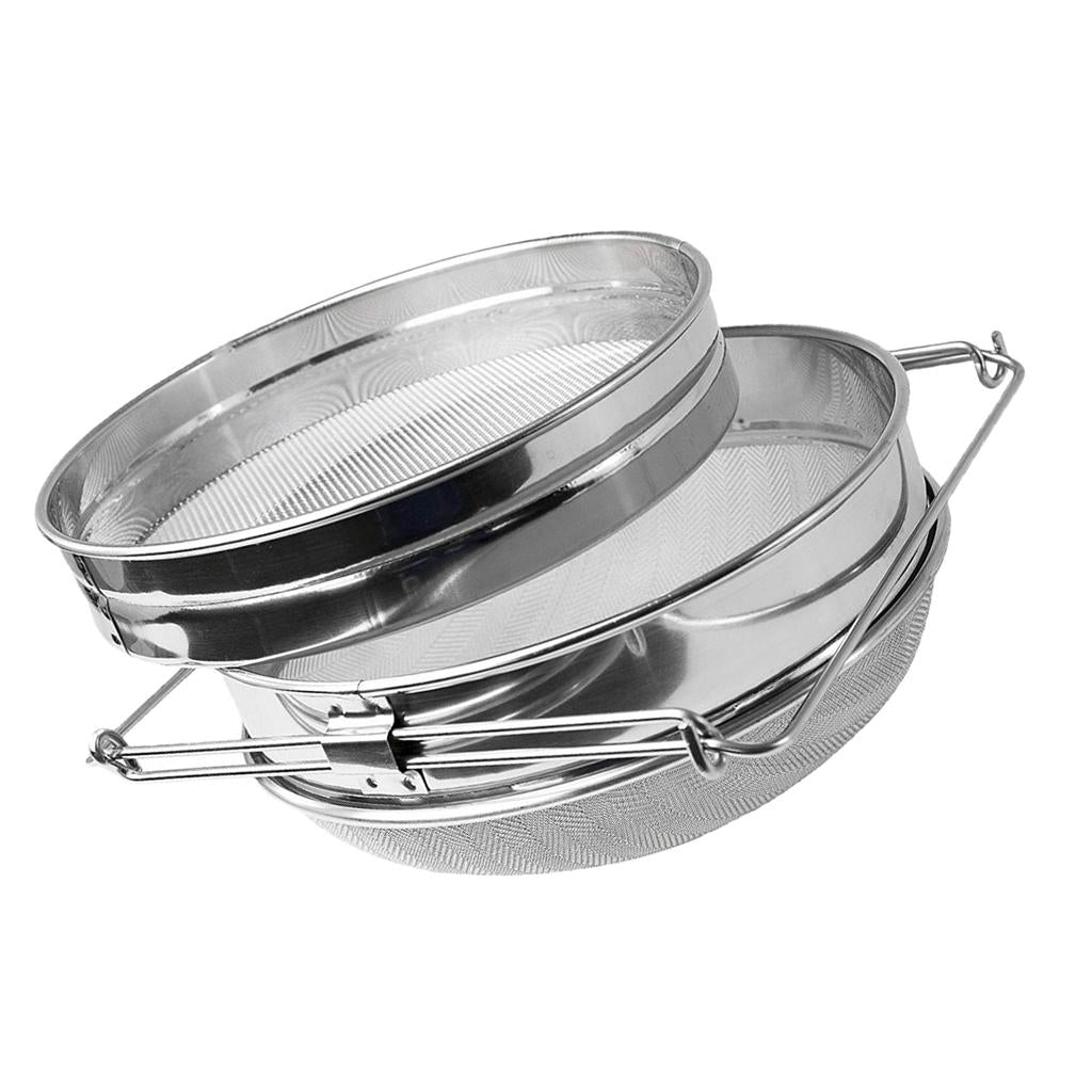 Honey Strainer Double Sieve Filter Stainless Steel Beekeeping Equipment Tool