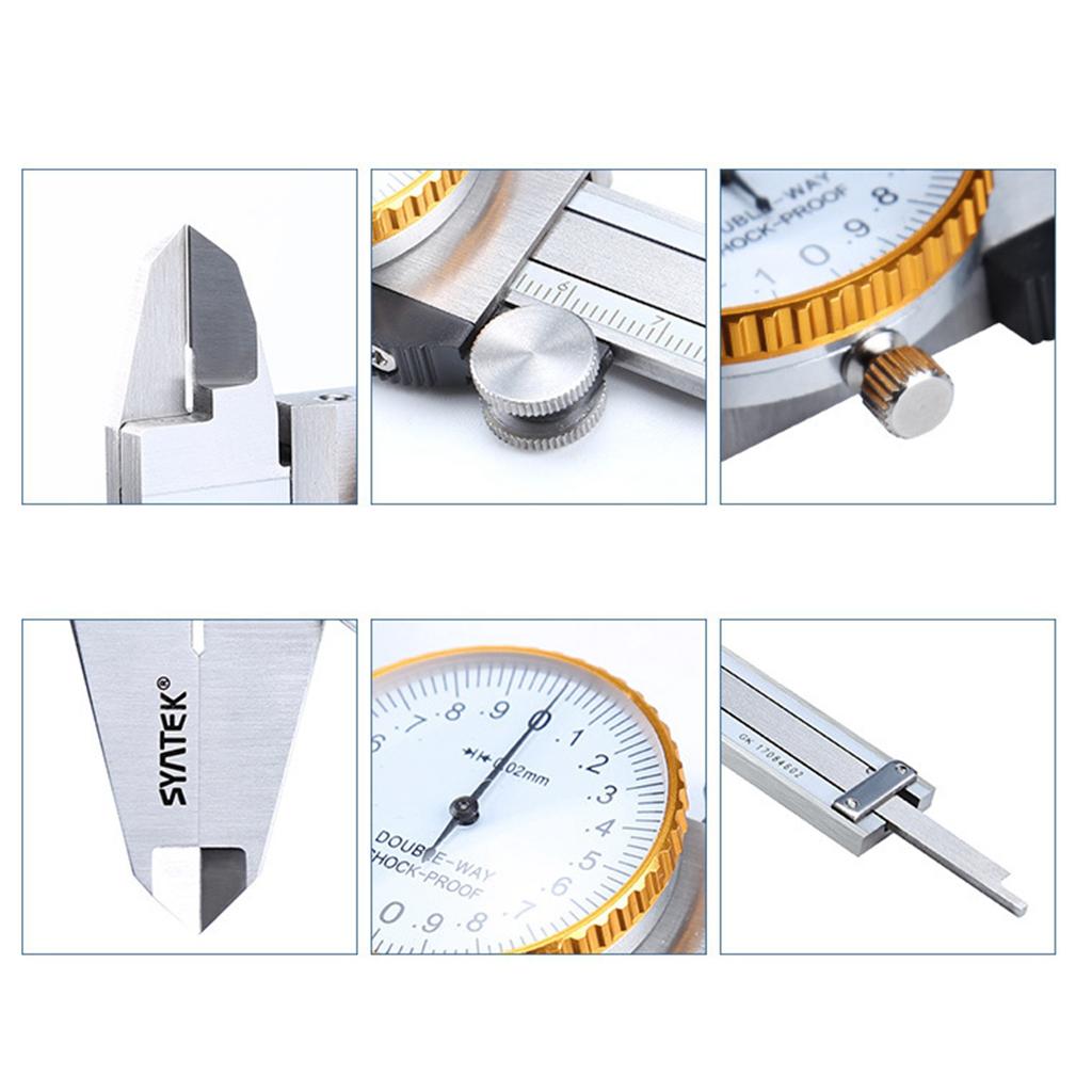 Stainless Steel Dial Caliper Vernier Gauge Micrometer Measuring 0-6inch